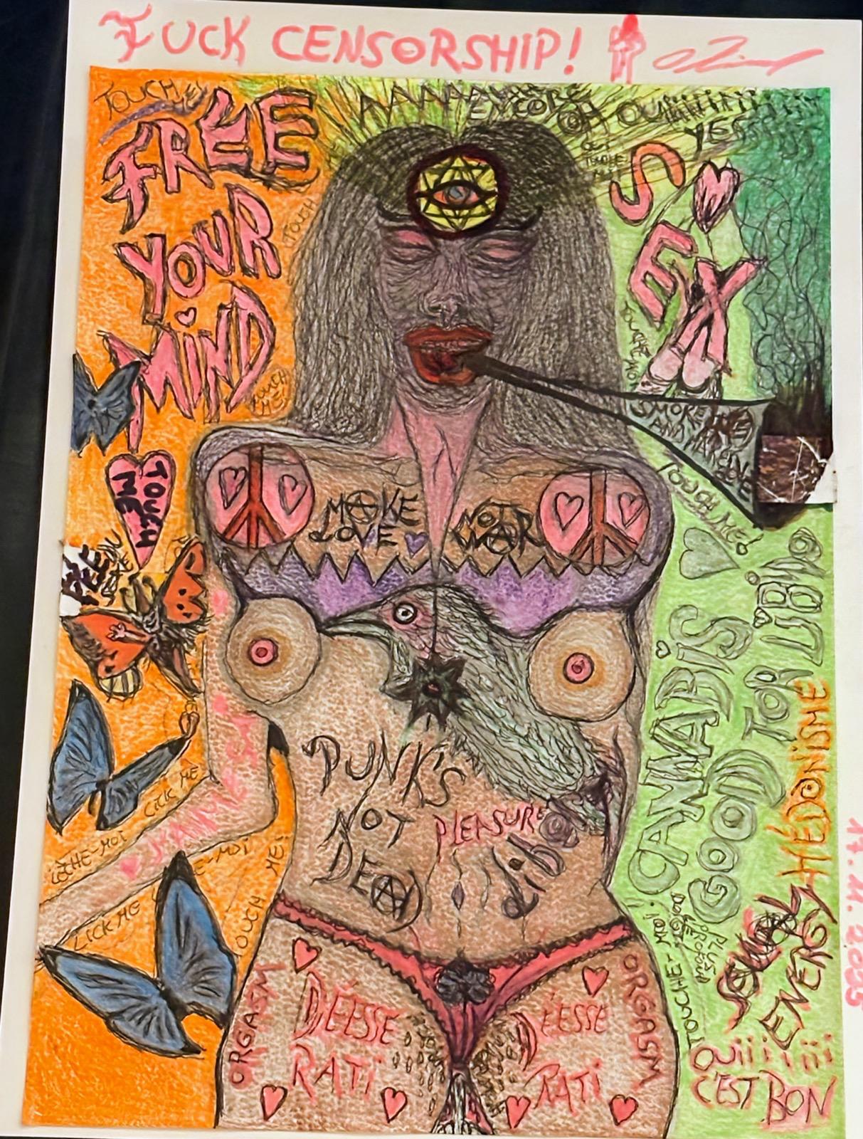 Œuvre artistique « DEESSE RATI DESIR SEXUEL » –  réalisée en , galerie d'art, peinture, photographie et créations artistiques